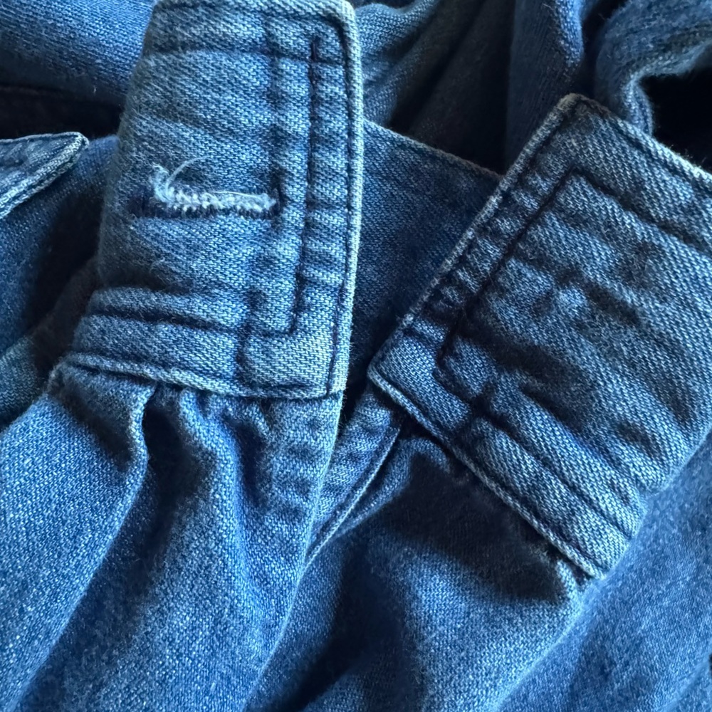 1980s d. Frank 100% Cotton Lightweight‎ Denim Jumpsuit - Picture 10 of 12